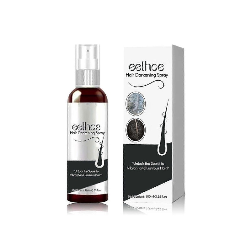 Natural Black Hair Darkening Spray to Cover Grey, Smooth and Moisturise for Thick Hair