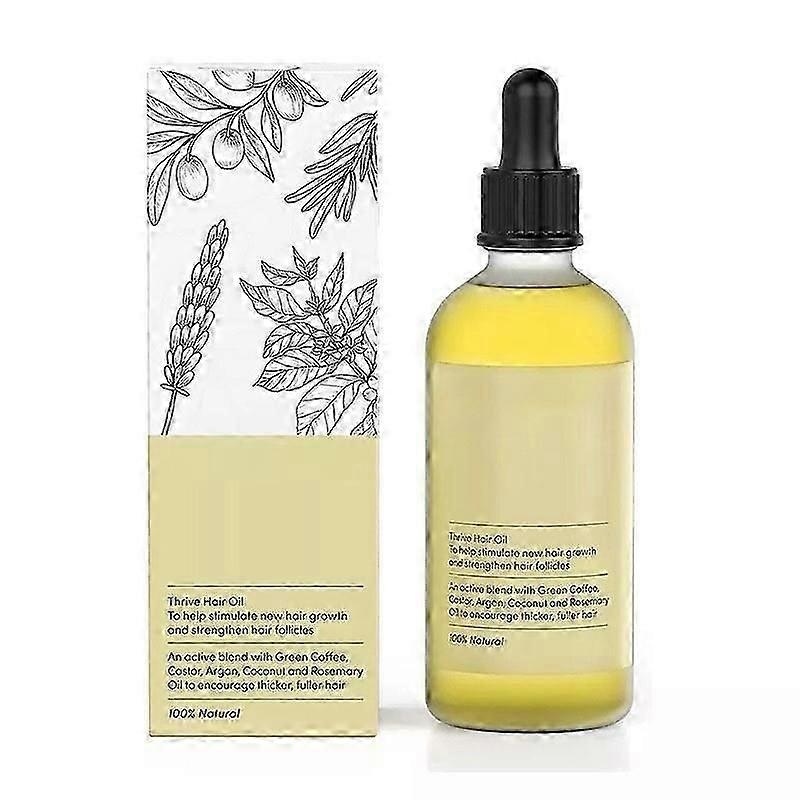 Natural Hair Growth Oil with Caffeine and Biotin – Enriched with Castor and Argan Oils for Nourishment
