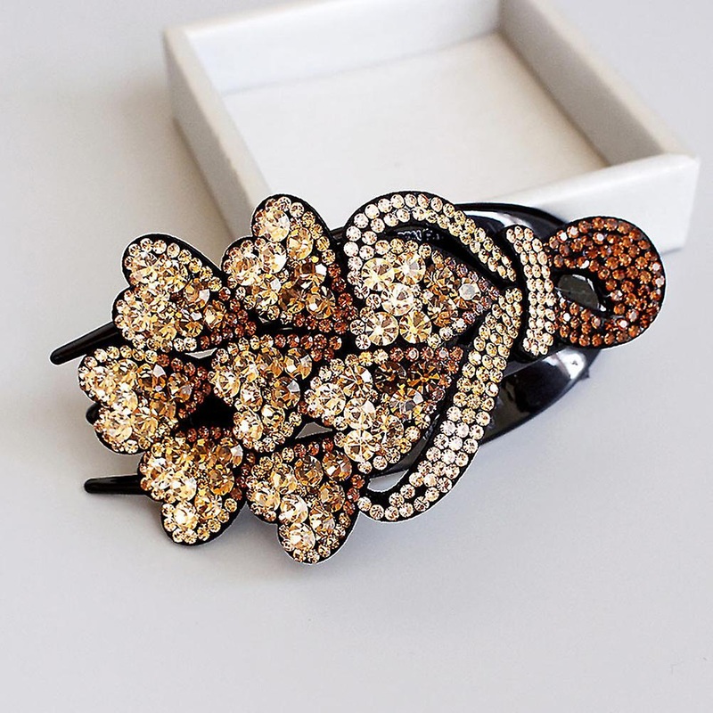 Rhinestone Hair Clip for Women Girls Crystal Fancy Hair Clips Elegant Thick Long Hair Accessories