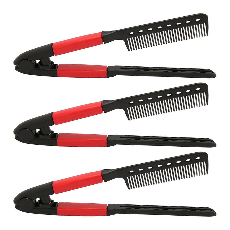 3Pcs V Shaped Styling Hair Comb High Temperature Resistant Hair Straightening Comb for Straightening Knotty Hair Unkempt HairYMMR)