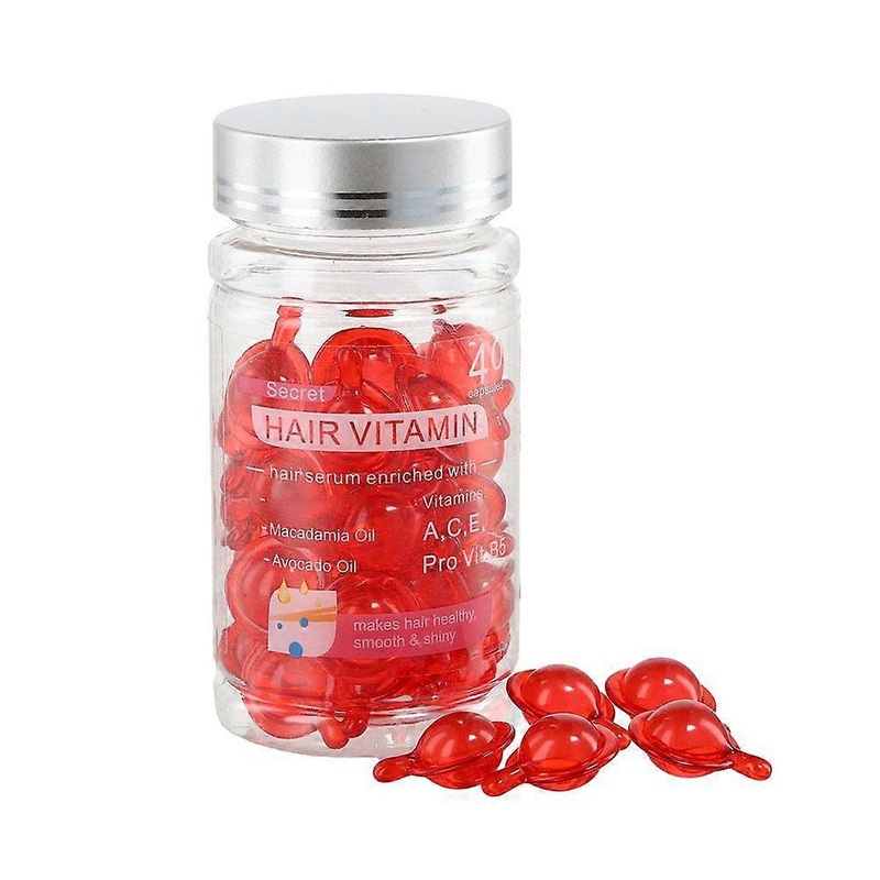 40pcs Vitamin Hair Care Essential Oil Capsules Argan Oil No-Rinse Hair Conditioner Nourishing Smooth Soft Hair Treatment