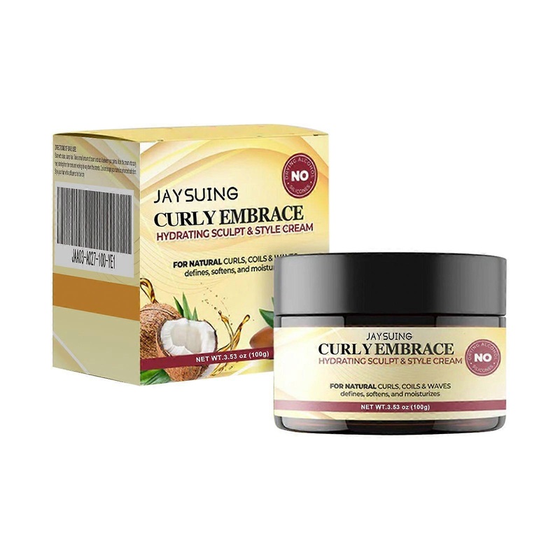 Jaysuing Curl Defining Cream for Frizz-Free Shiny Hair & Fluffy Curls