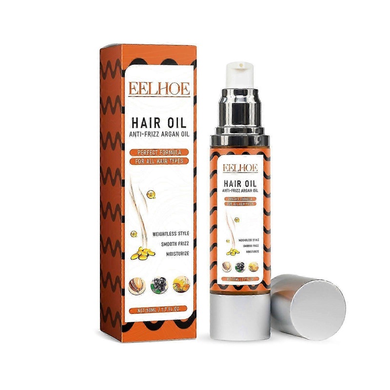 Moisturizing & Smoothing Hair Oil for Split Ends, Frizz Control & Healthy Shine – Nourishing Argan & Fruit Extract Formula, Lightweight & Non-Greasy