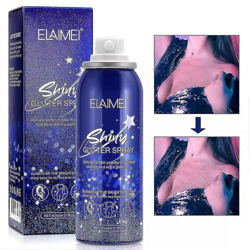 Shiny Glitter Spray 60ml – Quick-drying Body, Hair, Clothes Sparkle Spray
