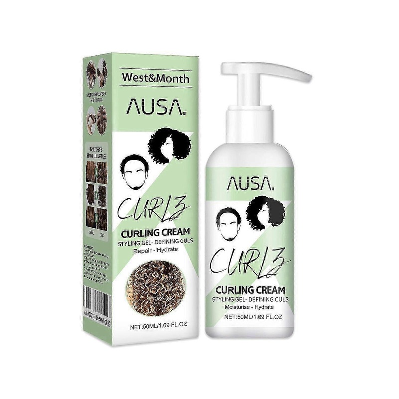 1-6x WEST&MONTH Curls Boost Defining Cream 50ml Natural Frizz Control Moisturizing Curl Conditio