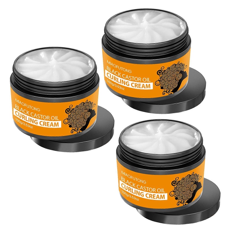 Black Castor Oil Curl Defining Cream – Anti-Frizz and Curl Enhancer Cream, Elastin Moisturizing Curl Defining Cream