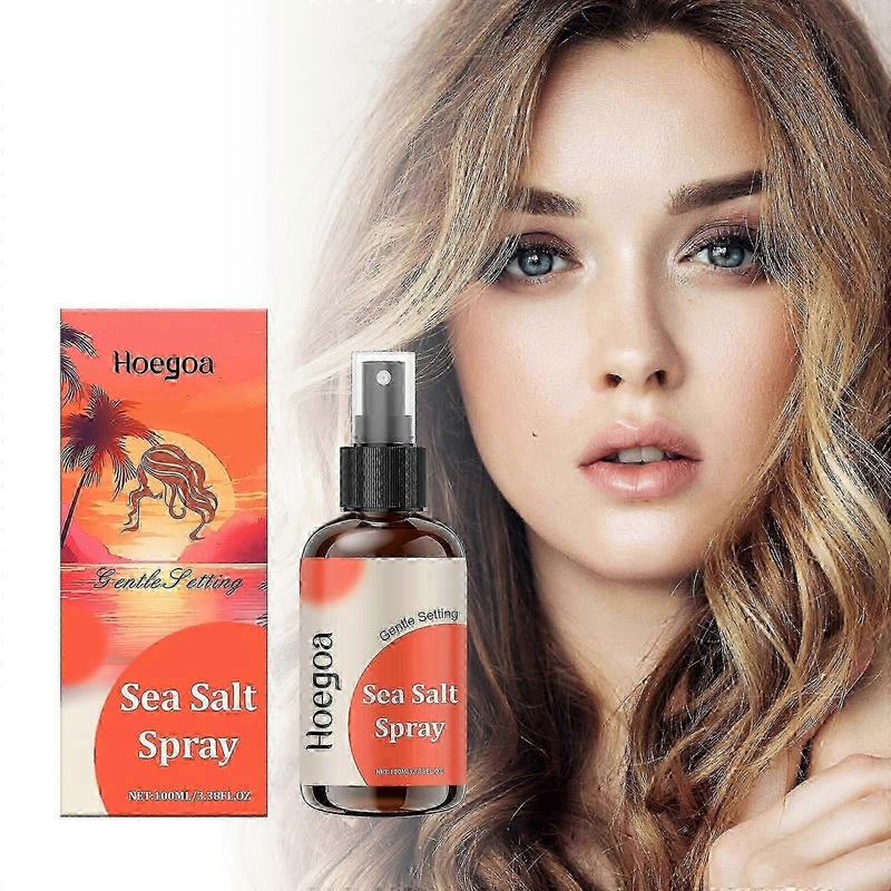 Hoegoa sea salt hair styling spray sea salt elastic curl easy styling enjoy fashionable curly hair styling