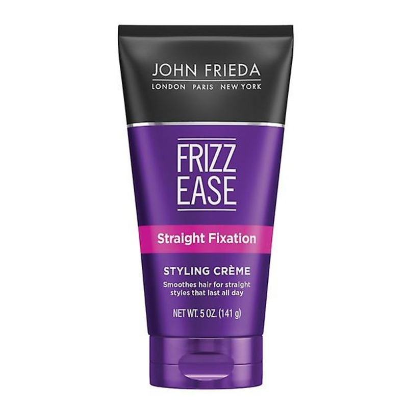 John Frieda Frizz Ease Straight Fixation Milk Protein + Almond Oil Styling Cream For Frizzy, Dry Hair, 5 Fl Oz