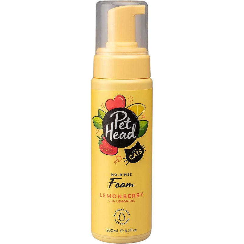Pet Head Cat Grooming Foam, Felin’ Good Foam for a Simple Dry, Lemonberry  Foam