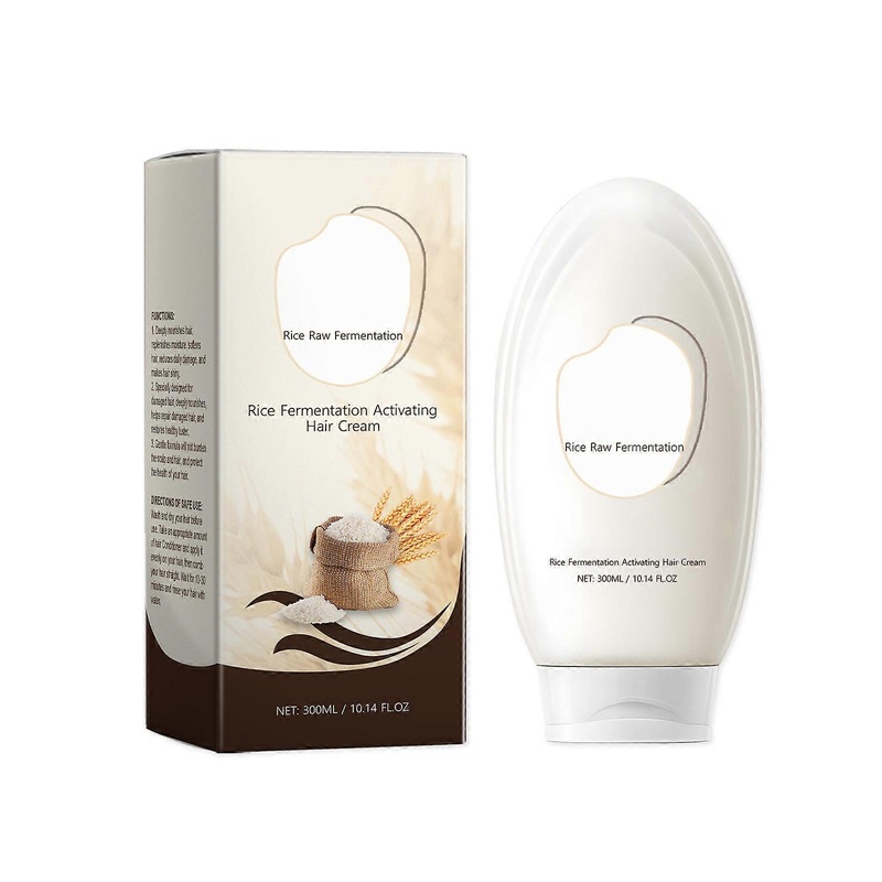 Rice Fermentation Essences Hair Cream Rice Water Hair Mask Rice Essences Hair Cream Moisturizing Smoothing Hair Cream For All Hair Types