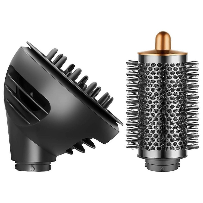 Wave Curl Diffuser Black and Large Round Brush Attachment for to Enhance Curl Definition Control Wa