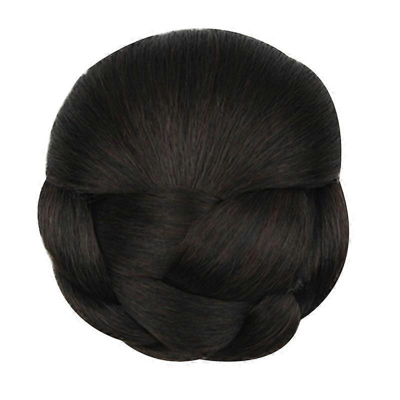 Women Braided Clip In Hair Bun Synthetic Heat Resistant Fiber Donut Roller Bun Hairpiece