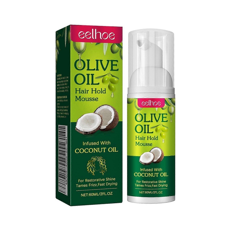2025 Latest Model  Olive Oil Hair Hold Mousse, Curly Hair Styling Moisturizing