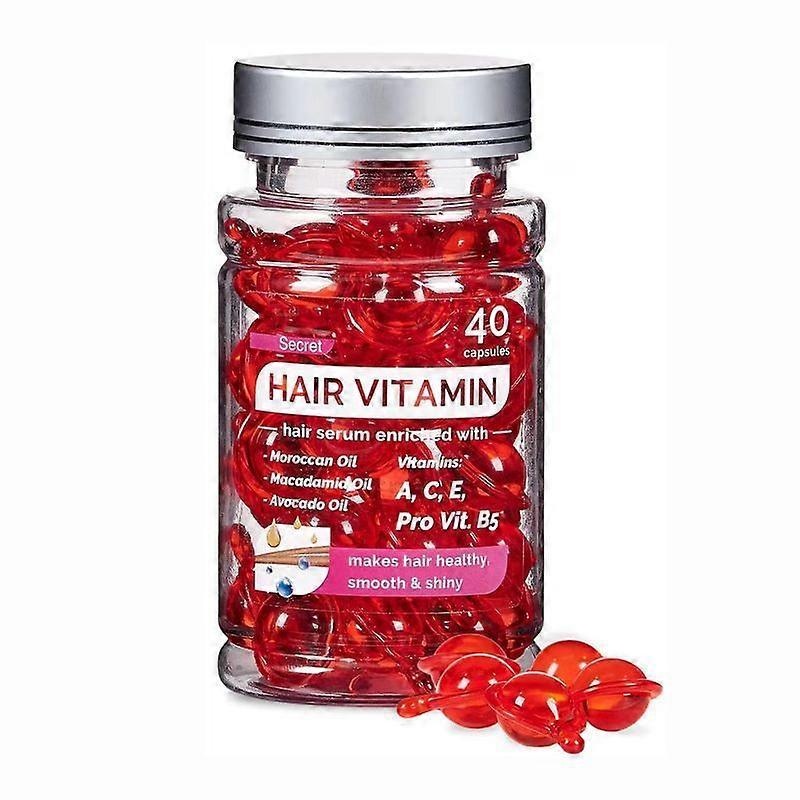 Minglan Hair Vitamin Serum Capsule,Hair Treatment Serum,Argan Macadamia Avocado Oil,Complex Oil Smooth Silky Hair Mask Repair on Hair Growth Oil