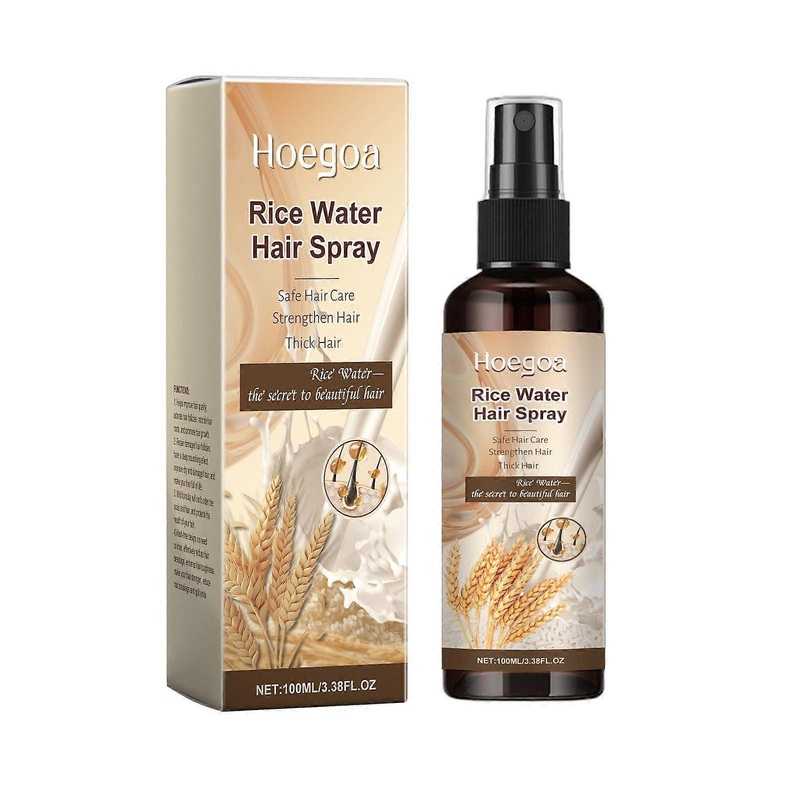 Rice Water for Hair Growth – Rice Water Hair Spray Infused with Rosemary & Tea Tree Extract – Hair Growth Spray for Thicker, Longer Hair, Strengthen R
