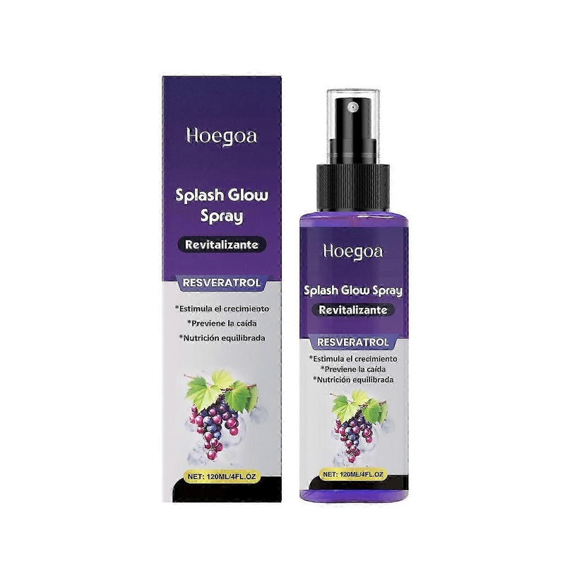 Splash Glow Hair Spray with Resveratrol for Growth and Fall Prevention, Nutrient-Rich Formula for UK Hair Radiance