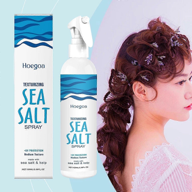Texturizing Sea Salt Hair Spray with UV Protection – Quick-Dry, Volumizing & Frizz Control, Lightweight Hold for Beachy Waves