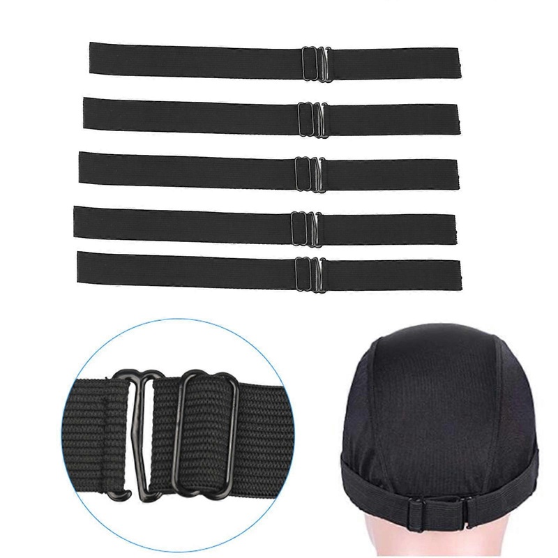 5 Pieces Elastic Band with Hook Glueless Adjustable Black for Bra Closure