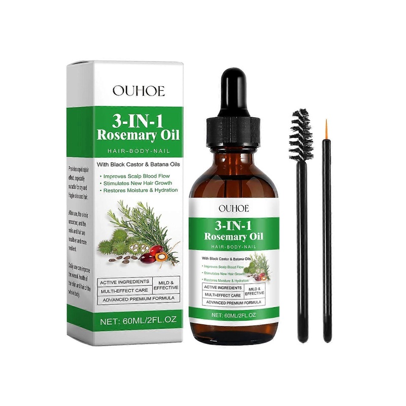 OUHOE Rosemary Black Castor Batana Oil Nourishing Moisturizing Repair Hydrating Hair And Nail Care Essence