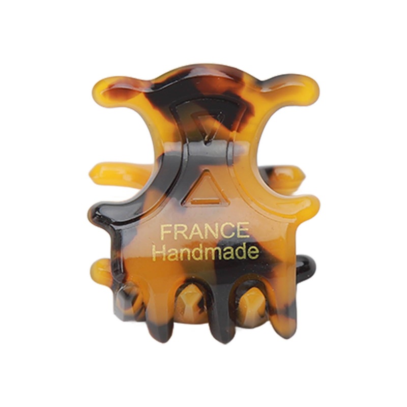 Small Hair Claw Clip Lightweight Mini Size Strong Hold Glossy Tiny Claw Clip for Women Tawny