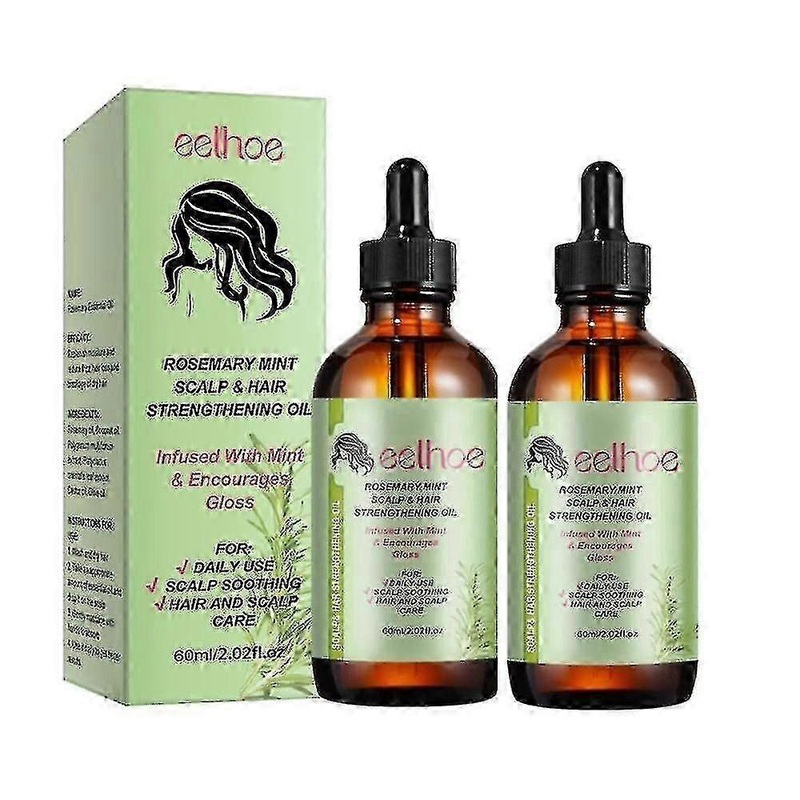 1-3pack Rosemary Mint Scalp Hair Growth Essential Oil Nourishing Hair Strengthening Treatment For Split Ends And Dry Hair