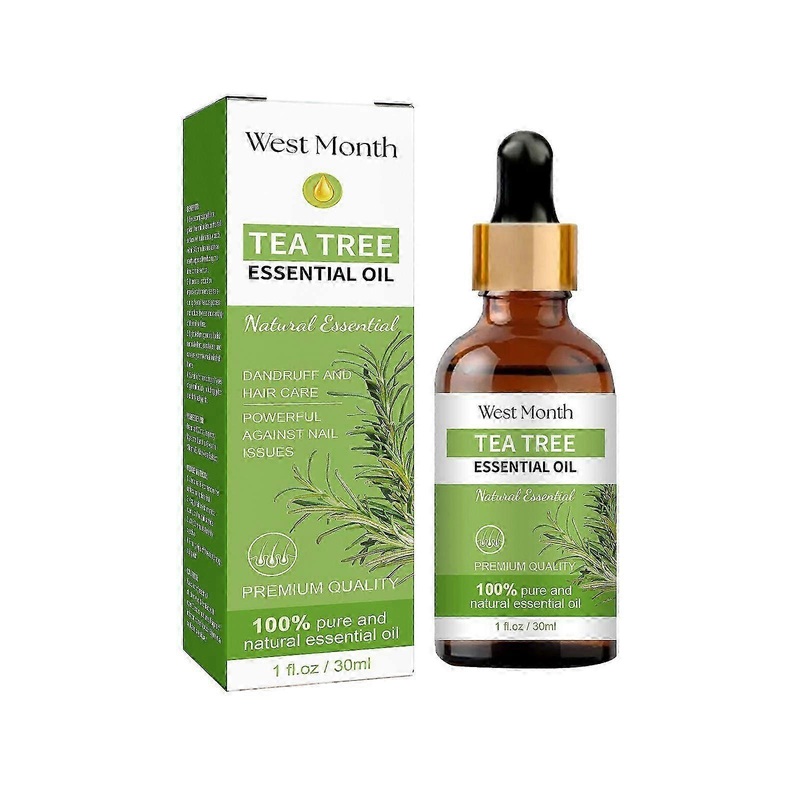 West&Month Tea Tree Essential Oil Repairing Hair Moisturizing Facial Skin Moisturizing&Repairing Grey Nail essence