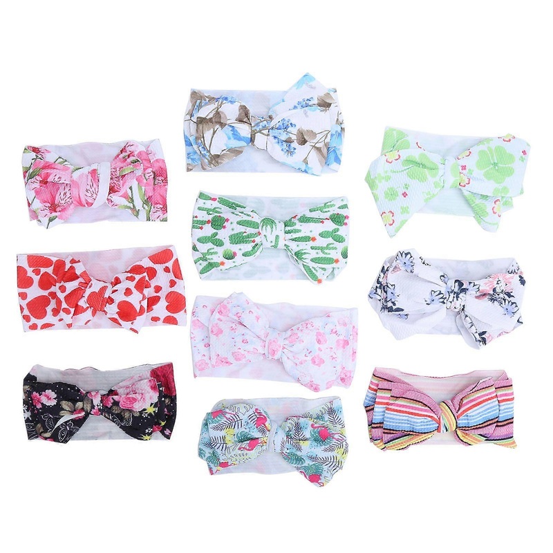 10pcs Baby Girl Headbands Bow Head Wrap Elastic Decorative Infant Children Hair Accessory