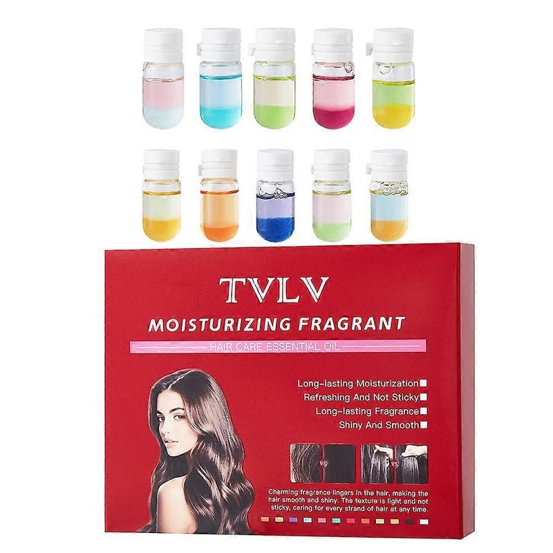10Pcs Perfume & Hair Oil 2-in-1, Nourishing & Shining Hair Oil For Frizzy Hair, Mini Hair Perfume Oil for Women, Long Lasting, Travel Size