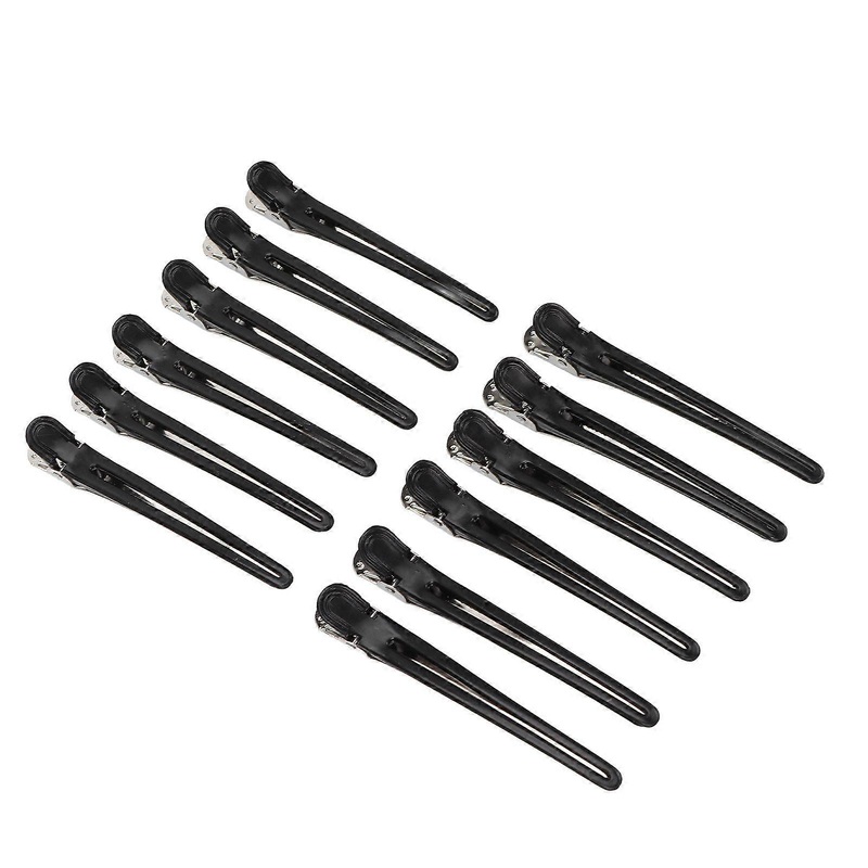 12Pcs Duckbill Clips Sturdy Prevent Slipping Seamless Professional Hair Clips for Barber Shop Hair Stylist