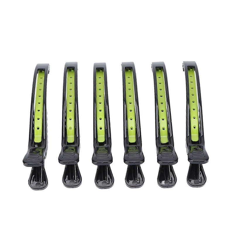 6pcs Professional Hair Clip Portable Home Salon Sectioning Hair Clip Set Styling Tool for Haircut(Black Green )