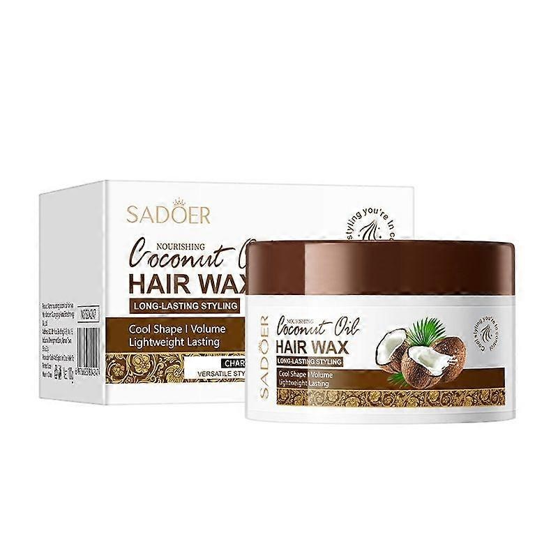 Coconut Oil Hair Wax, Coconut Oil Hair Styling Cream, Long Lasting Styling, Edge Control & Hydration l Volume & Lightweight, Nourish, Moisture & Hold
