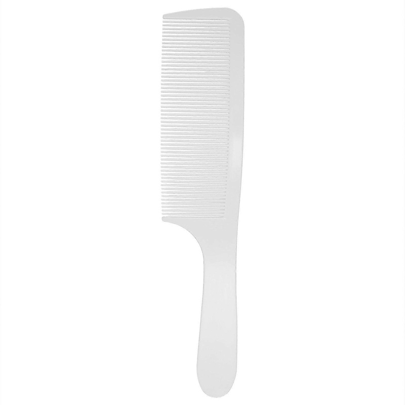 Comb Hair Plastic Curved Detangling Haircutting Combs Fine Teeth for Salon Household BarberWhite