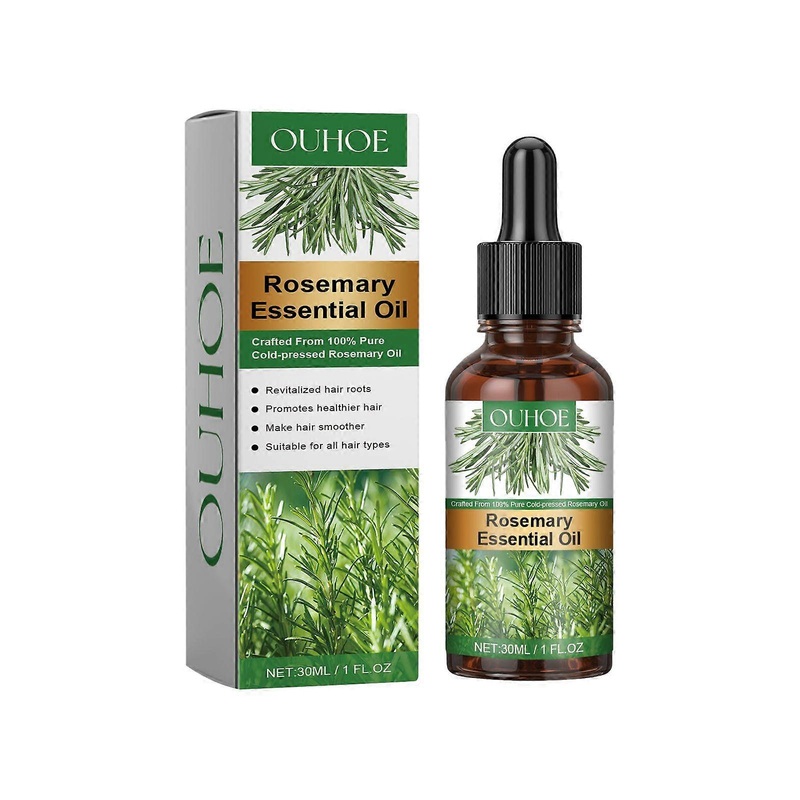 OUHOE Rosemary Essential Oil, Repair Solid Hair Strong And Moisturizing Hair Roots Thick And Supple Hair Care Essential Oil