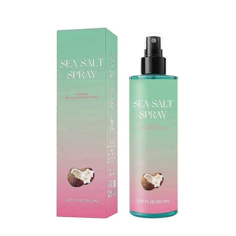 Sea Salt Spray for Women and Men, Coconut Aroma, Volumizing Salt Water Spray, Effortlessly Achieve Beachy, Wavy and Curly Hair, 150ml