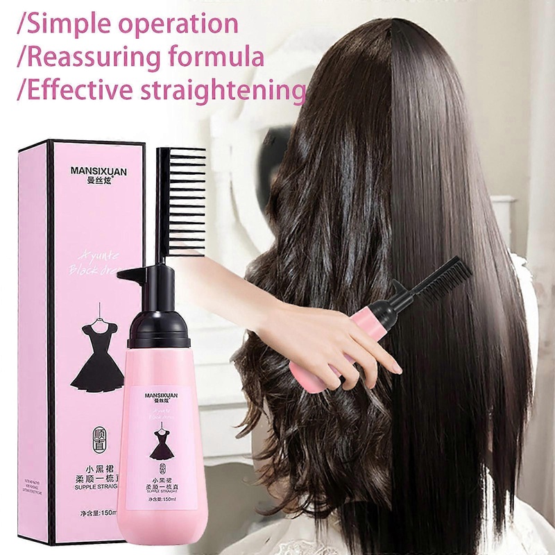 Seconds Straightening Cream Hair Straightening Cream Curly Hair Straightening Cream Straight Comb Suitable For All Hair Types PU3632