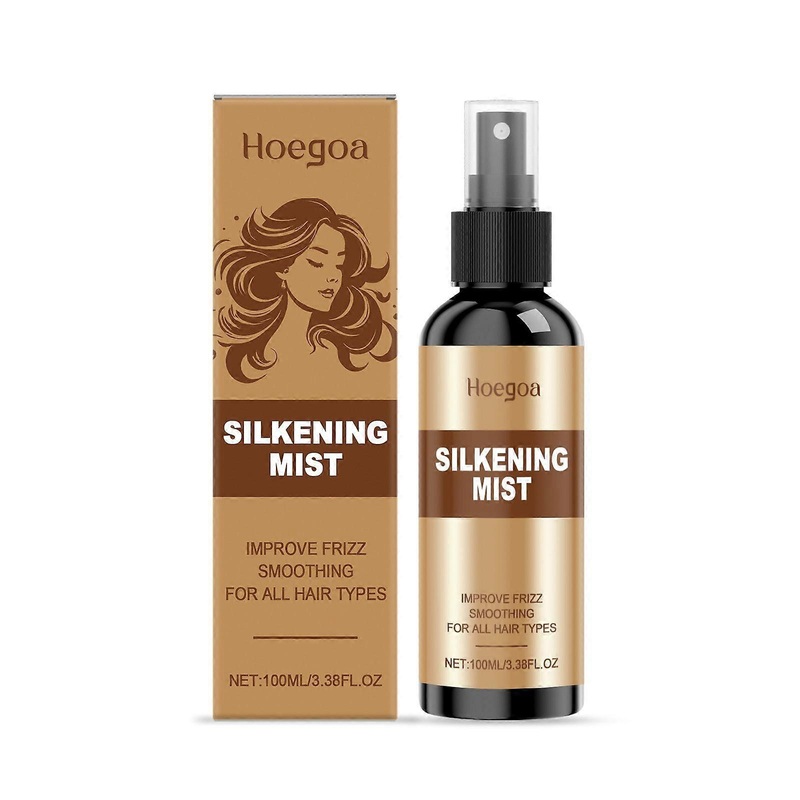 Silkening Hair Mist with Vitamin E, Collagen & Ginger Root Oil – Frizz Control, Split End Repair & Smoothing Spray for All Hair Types