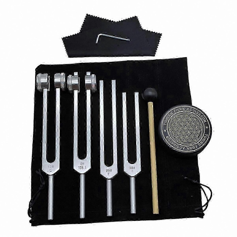 Sound Therapy Tuning Fork Set with Activator for Wellness and nce