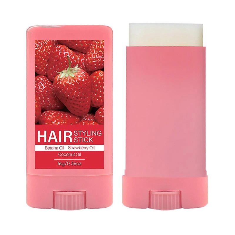 Strawberny Hair Styling Stick Hair Wax Stick With Strawberny Oil Coconuts Oil Hair Styling Cream Luxury Scented