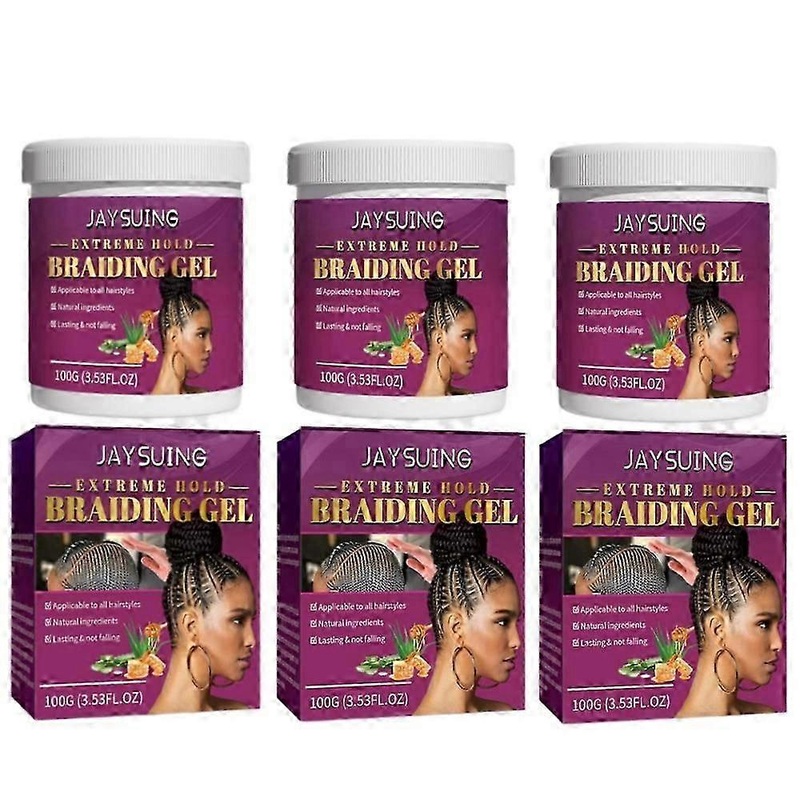 1-3PCS 100g Braiding Gel Anti-Hair Loss Hair Braiding Gel Tames Cream Gel Hair Hair Styling Frizz Cream Control Braid Edges Wax Shaping