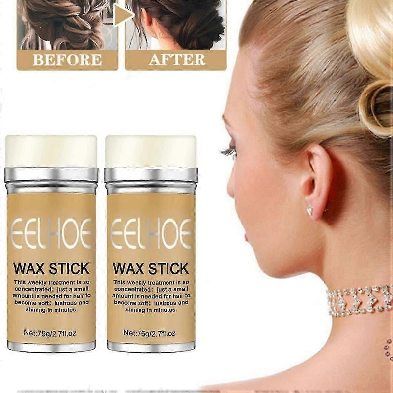 2pcs Hair Wax Stick, Styling Wax for Smooth Wigs, Slick Stick for Hair Non-greasy Styling Hair Pomade Stick for Fly away Edge Frizz Hair