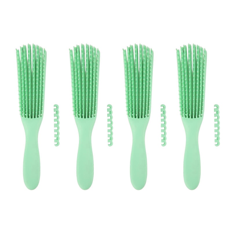 4pcs Hair Detangling Brush 8 Row Detangler Comb Fine Tooth Detangling Comb Portable Hairstyling Brush for All Hair Type