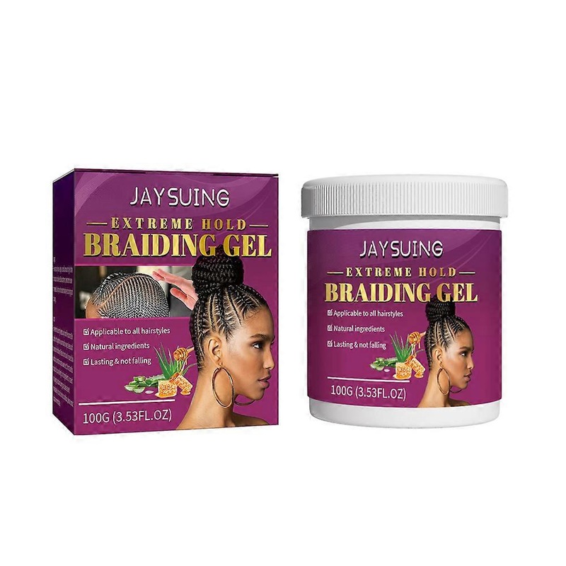 Traction Alopecia Styling Braiding Gel 100g Edges Control Hair Shaping Cream Biotin Anti Break Hair Wax Anti Hair Loss Hair Care