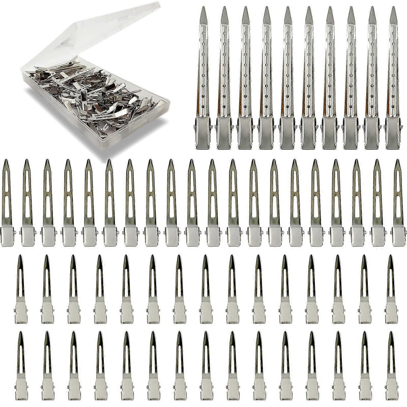 Versatile Styling Companion, Nickel Plated Metal Duck Billed Hair Clips for Seamless Sectioning, Durable and Damage-Free Hair Handling, Smooth Edges