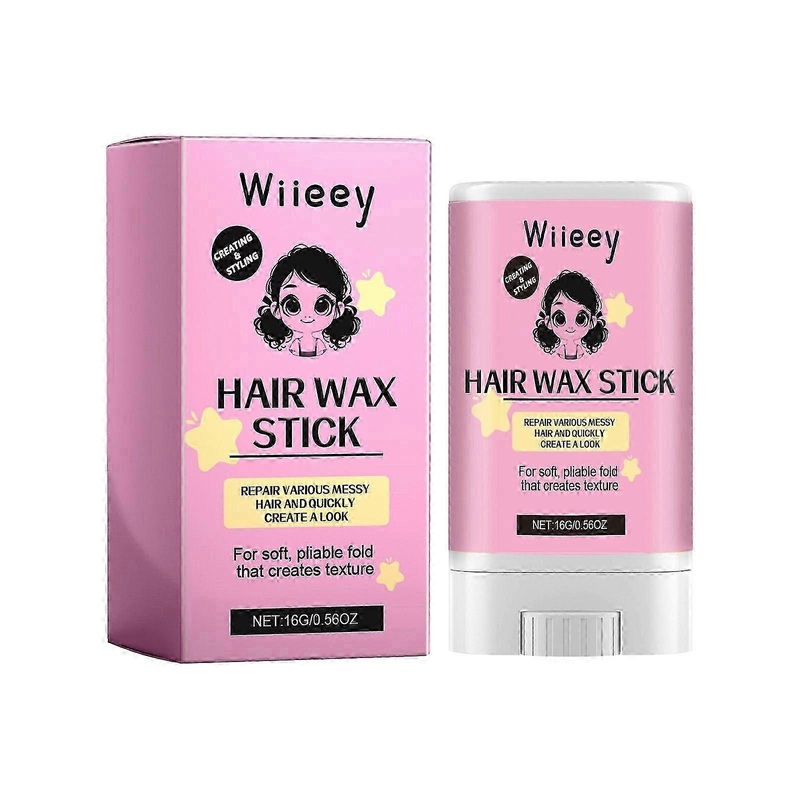 Wiieey Styling Wax Stick Moisturizing Portable Finishing Hair Increase Luster Long Lasting Styling Fluffy Hair