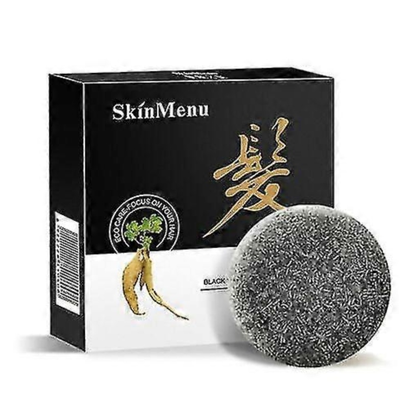 1/2/3pcs Cover Grey Bar Shampoo Soap Polygonum Essence Hair Darkening Shampoo