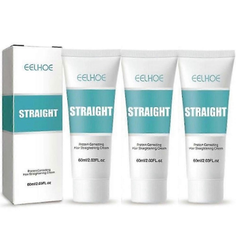 1-3pcs Protein Correcting Hair Straightening Cream – Silk & Gloss Hair Straightening Cream,Fast Smoothing For Deep Curly Hair