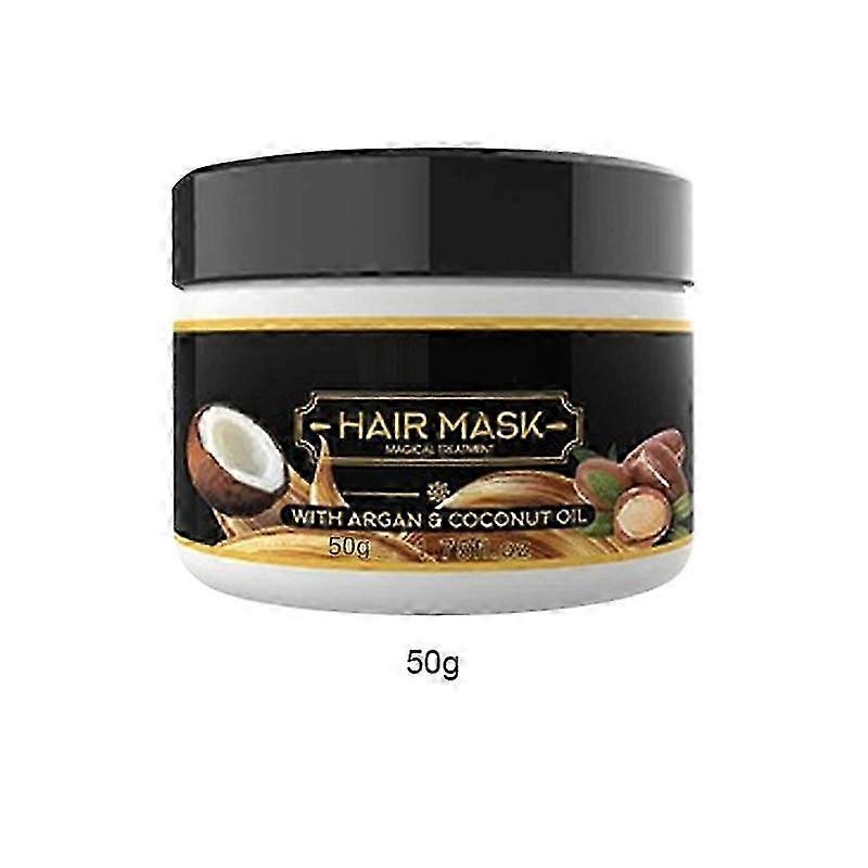 50ml Coconut Oil Hair Mask, Long Lasting Styling Cream Nourishes Keratin Hair and Scalp, Repairs Damaged Roots