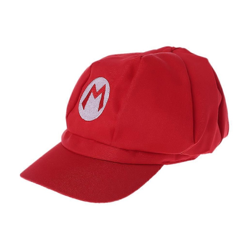 New Fashion for Luigi Super for Mario Bros Cosplay Adult Size Hat Cap Baseball C  Red