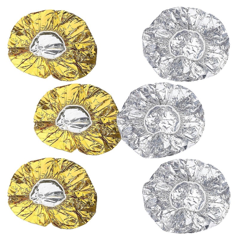 Professional Salon Cap for Heat Insulation with 6Pcs Aluminum Foil Hairdyeing