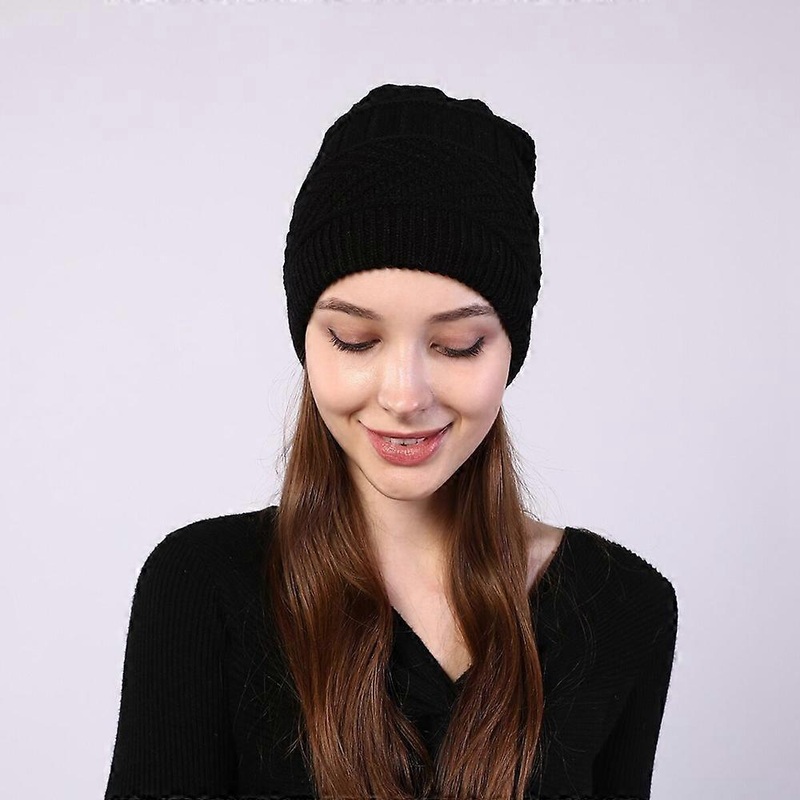 USB electric heating hat outdoor electric heating hat scarf dual-use autumn and winter heating hat scarfblack